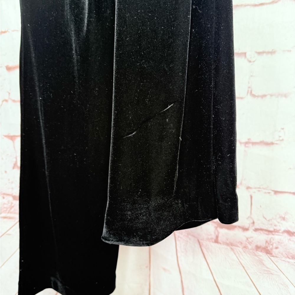 R&M RICHARDS 14P Black Velvet Velour Elastic Waist Pull On Pants 14 PETITE - Picture 10 of 12